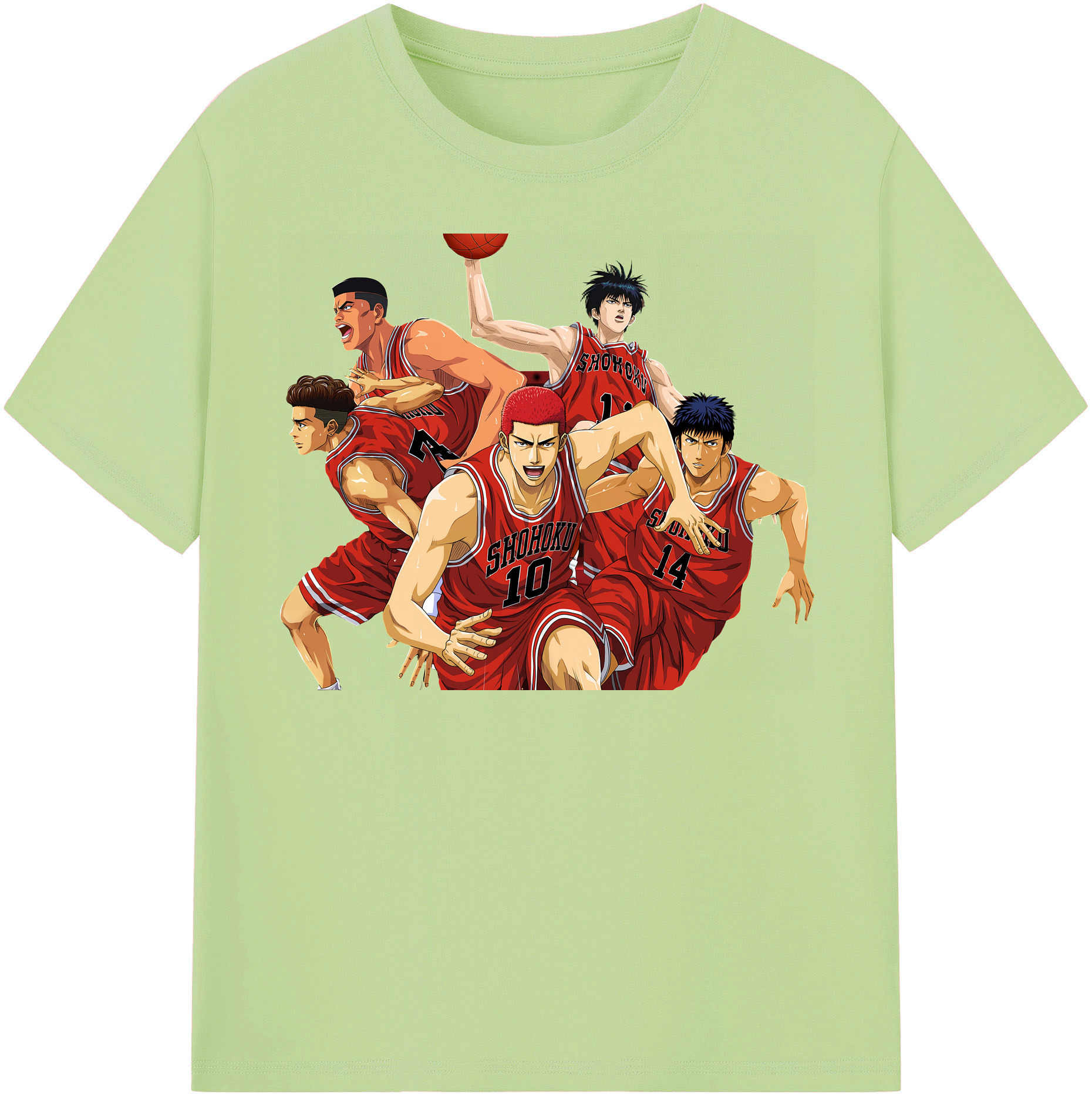 SLAM DUNK／スラムダンク 綿100％半袖Tシャツ（フロントプリント）
